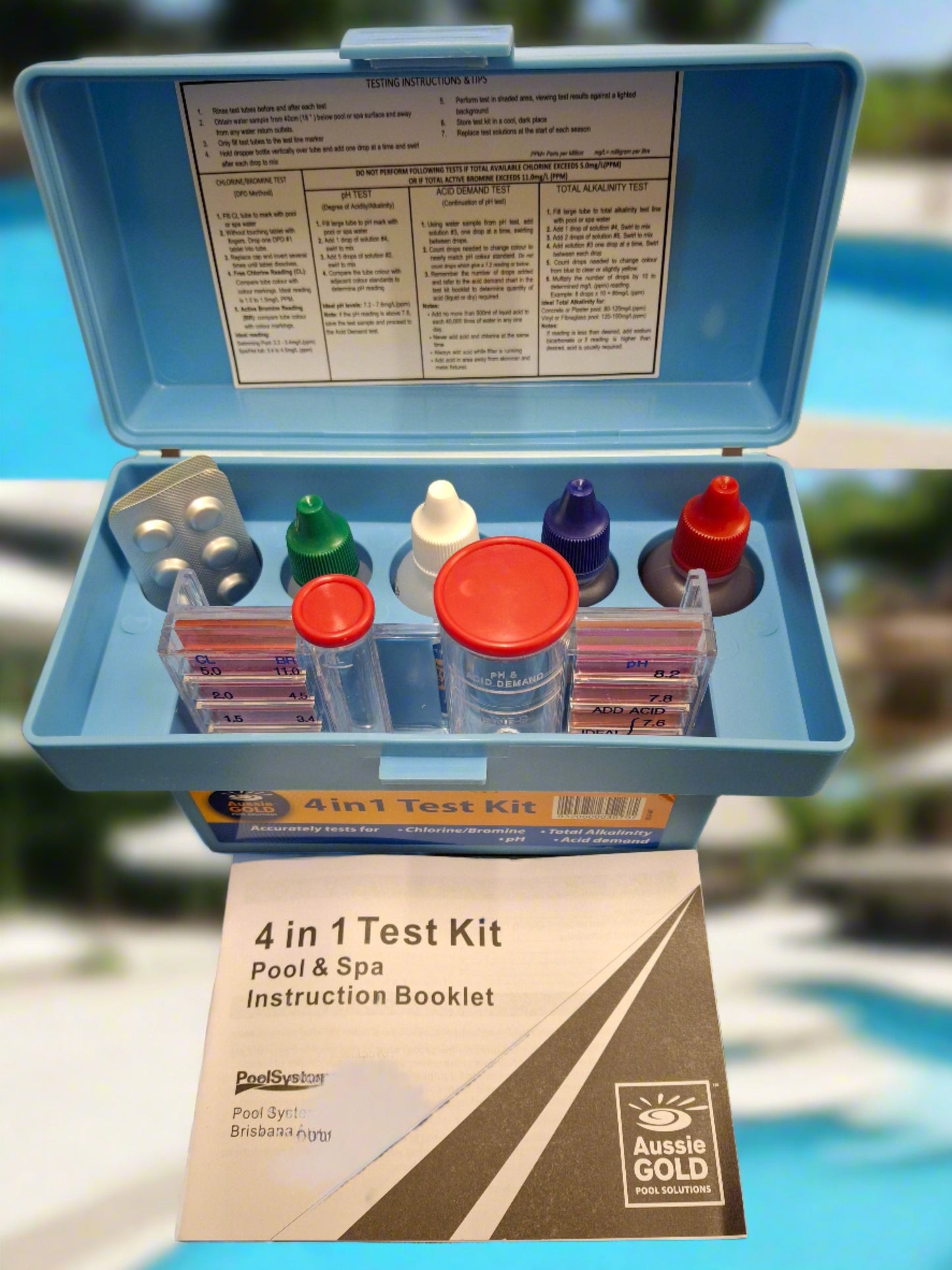 Test Kit 4 in 1 DIY Pool & Spa Professional