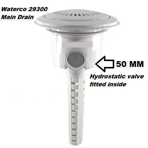 Hydrostatic Valve MK2 Main Drain Waterco 293000 Poolsystems