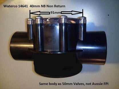 Flow Check Valve 40mm Waterco free post