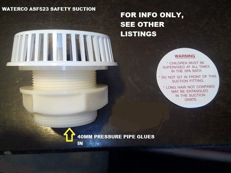 Safety Suction Skimmer Spa Pool  40mm pipe