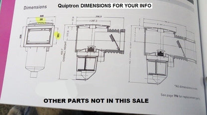 Weir Door Quiptron Skimmer Box  #5315300 with clips